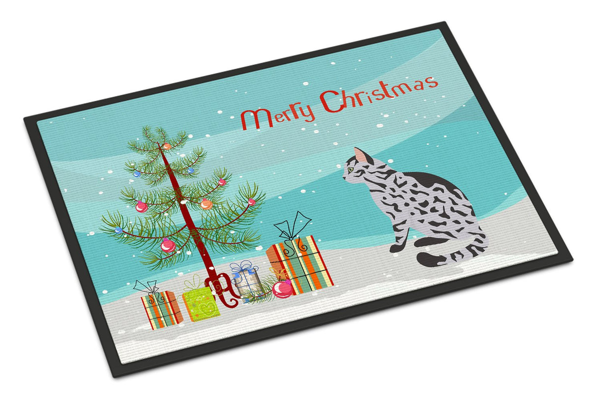 Serengeti Cat Merry Christmas Indoor or Outdoor Mat 24x36 CK4791JMAT by Caroline&#39;s Treasures