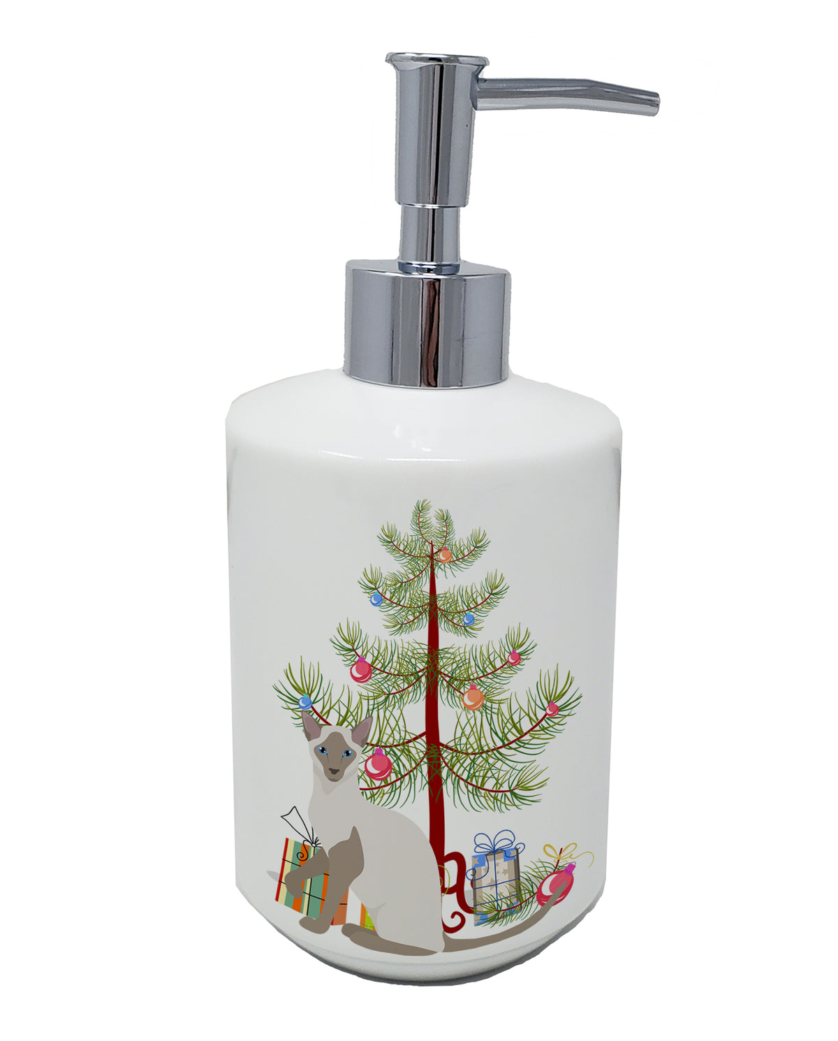 Buy this Siamese Modern Cat Merry Christmas Ceramic Soap Dispenser