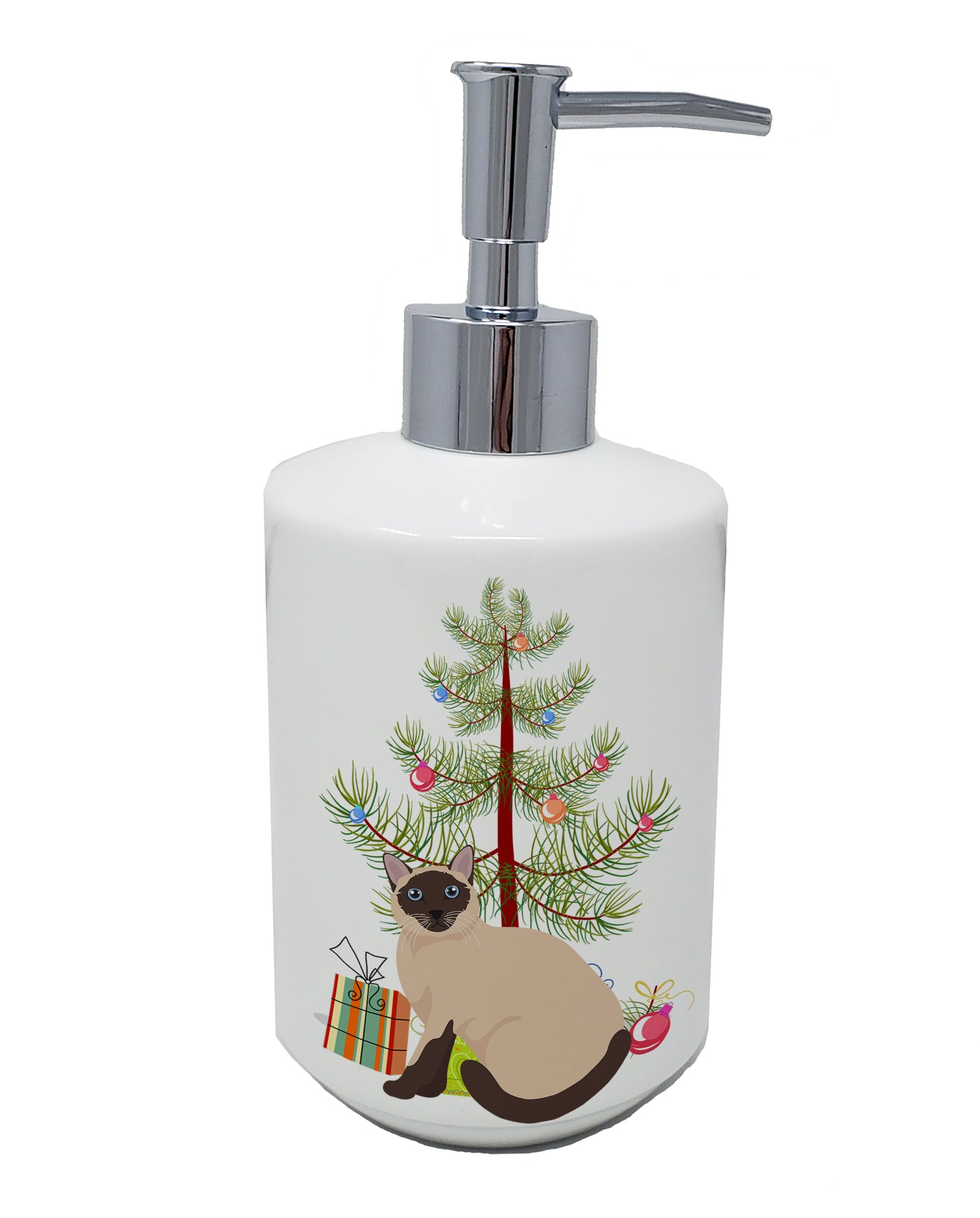 Buy this Siamese Traditional Cat Merry Christmas Ceramic Soap Dispenser