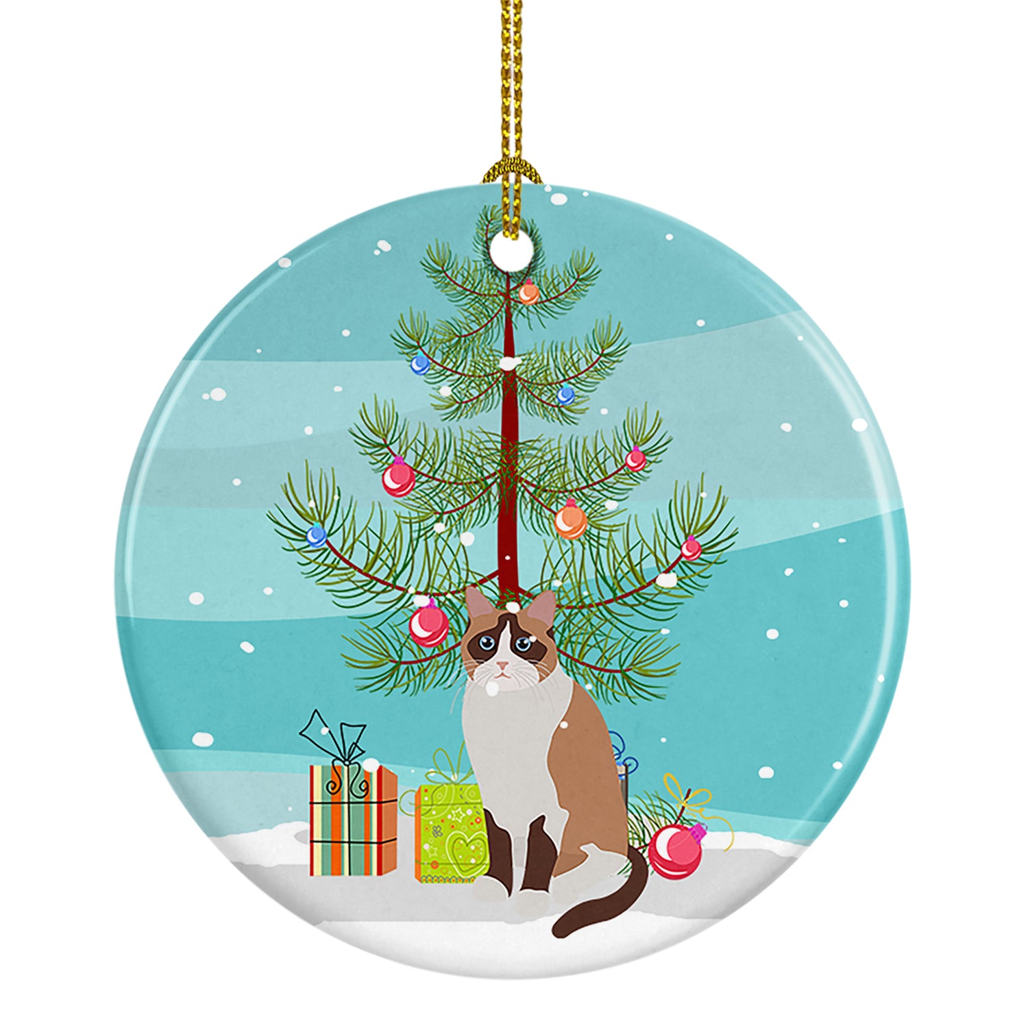 Buy this Snowshoe #1 Cat Merry Christmas Ceramic Ornament