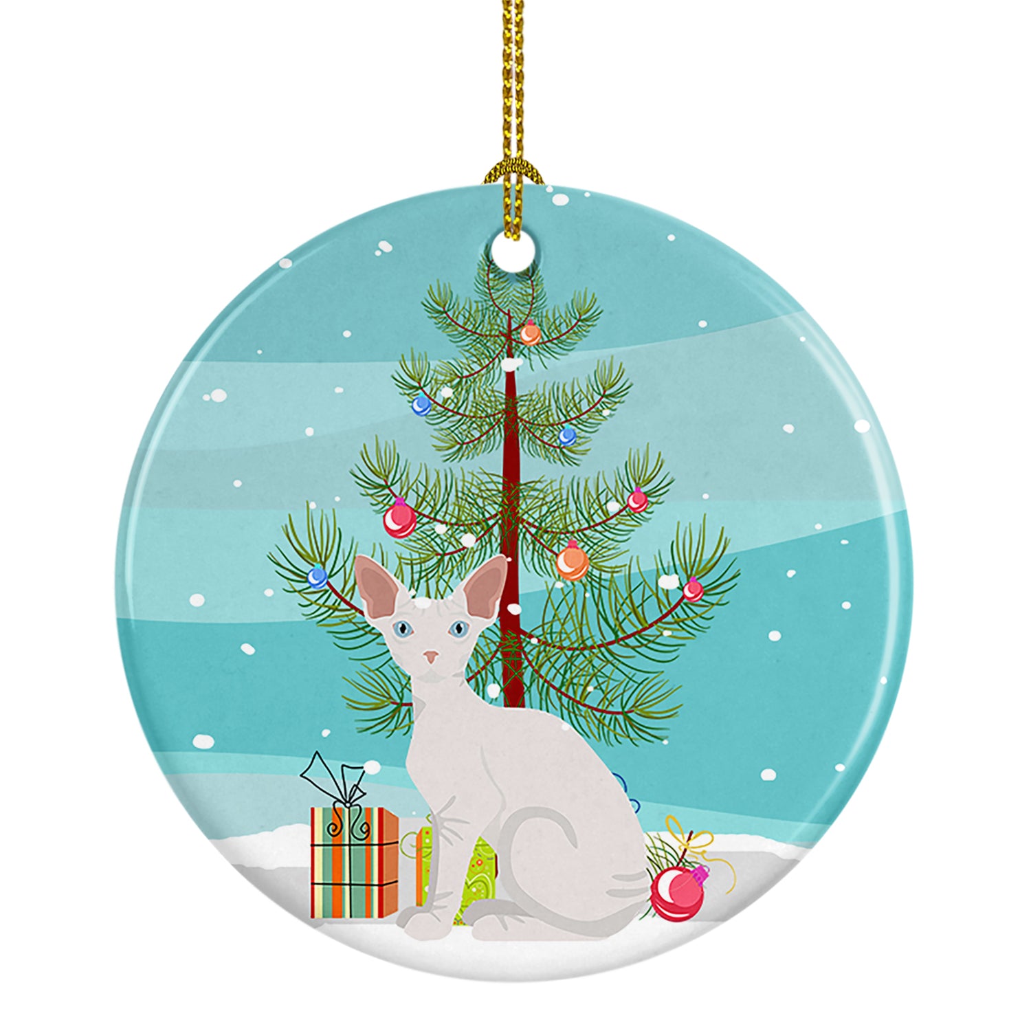 Buy this Sphynx #1 Cat Merry Christmas Ceramic Ornament