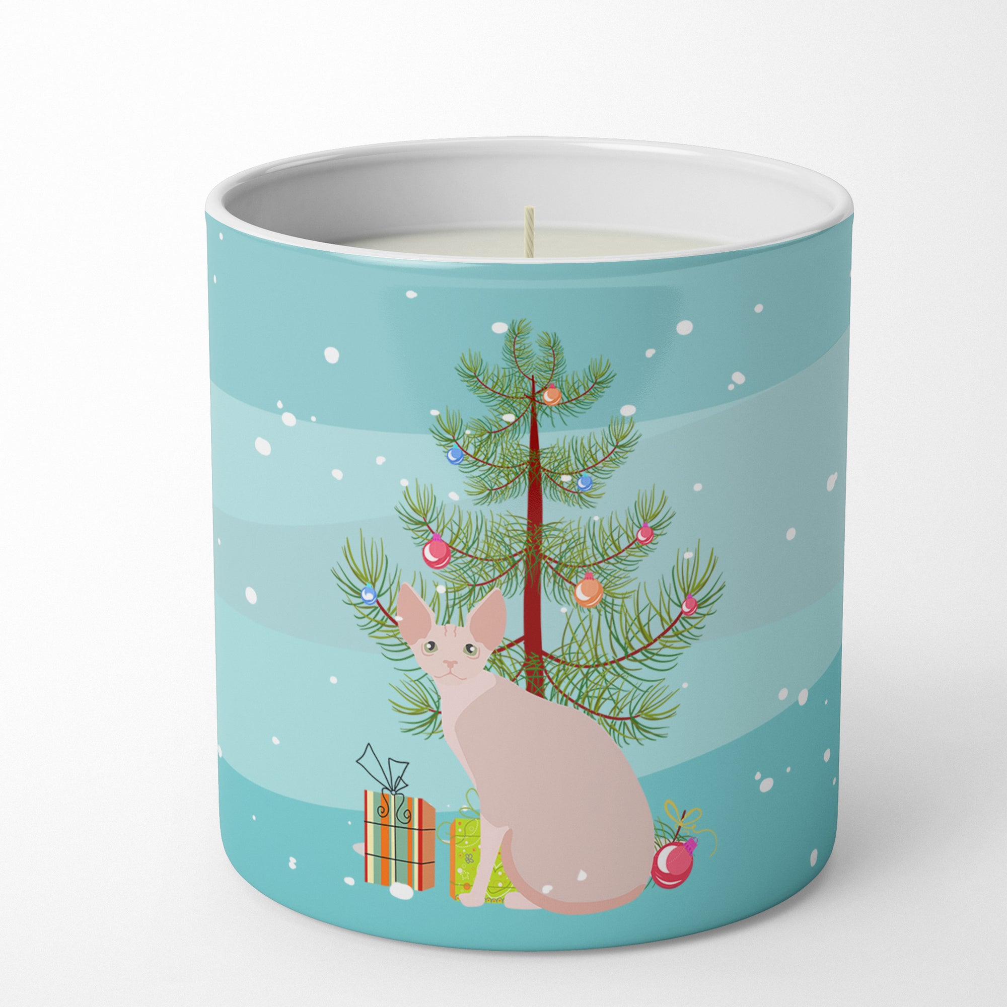 Buy this Sphynx #2 Cat Merry Christmas 10 oz Decorative Soy Candle