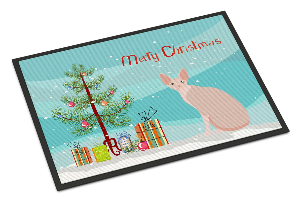 Sphynx #2 Cat Merry Christmas Indoor or Outdoor Mat 24x36 CK4801JMAT by Caroline&#39;s Treasures
