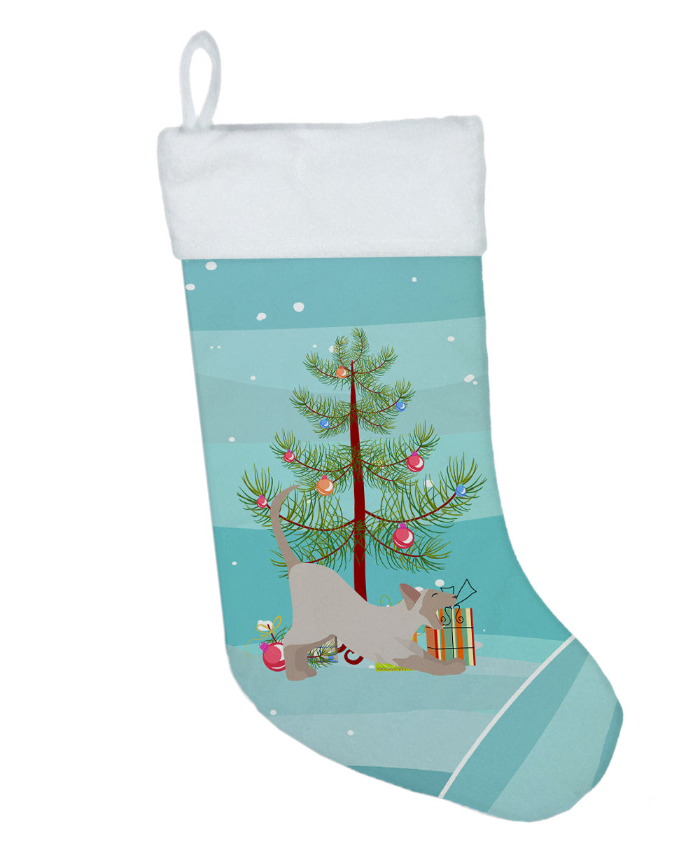 Caroline's Treasures Thai Lilac Cat Merry Christmas Christmas Stocking