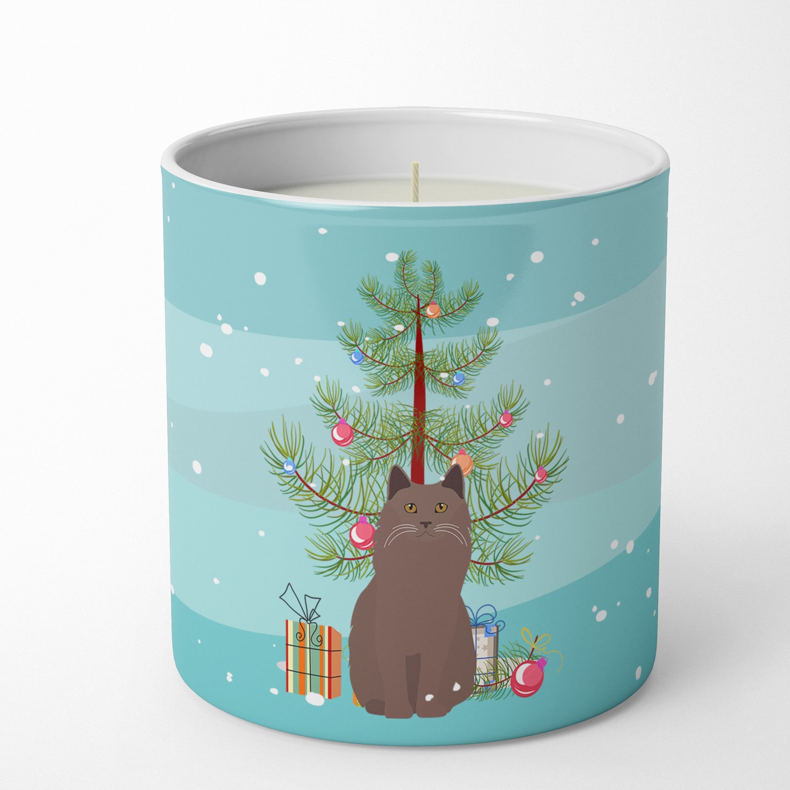 Buy this York Chocolate Cat Merry Christmas 10 oz Decorative Soy Candle