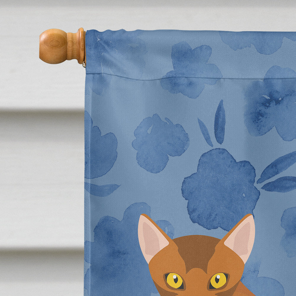 Red Abyssinian Cat Welcome Flag Canvas House Size CK4811CHF  the-store.com.