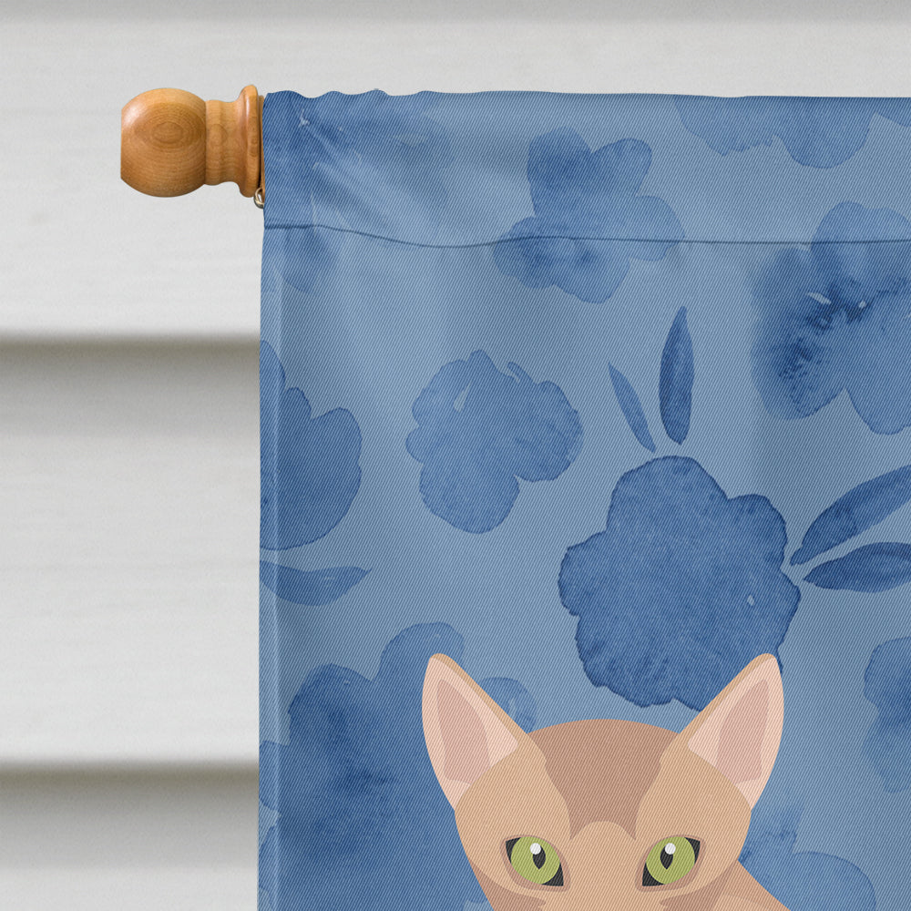 Fawn Abyssinian Cat Welcome Flag Canvas House Size CK4812CHF  the-store.com.
