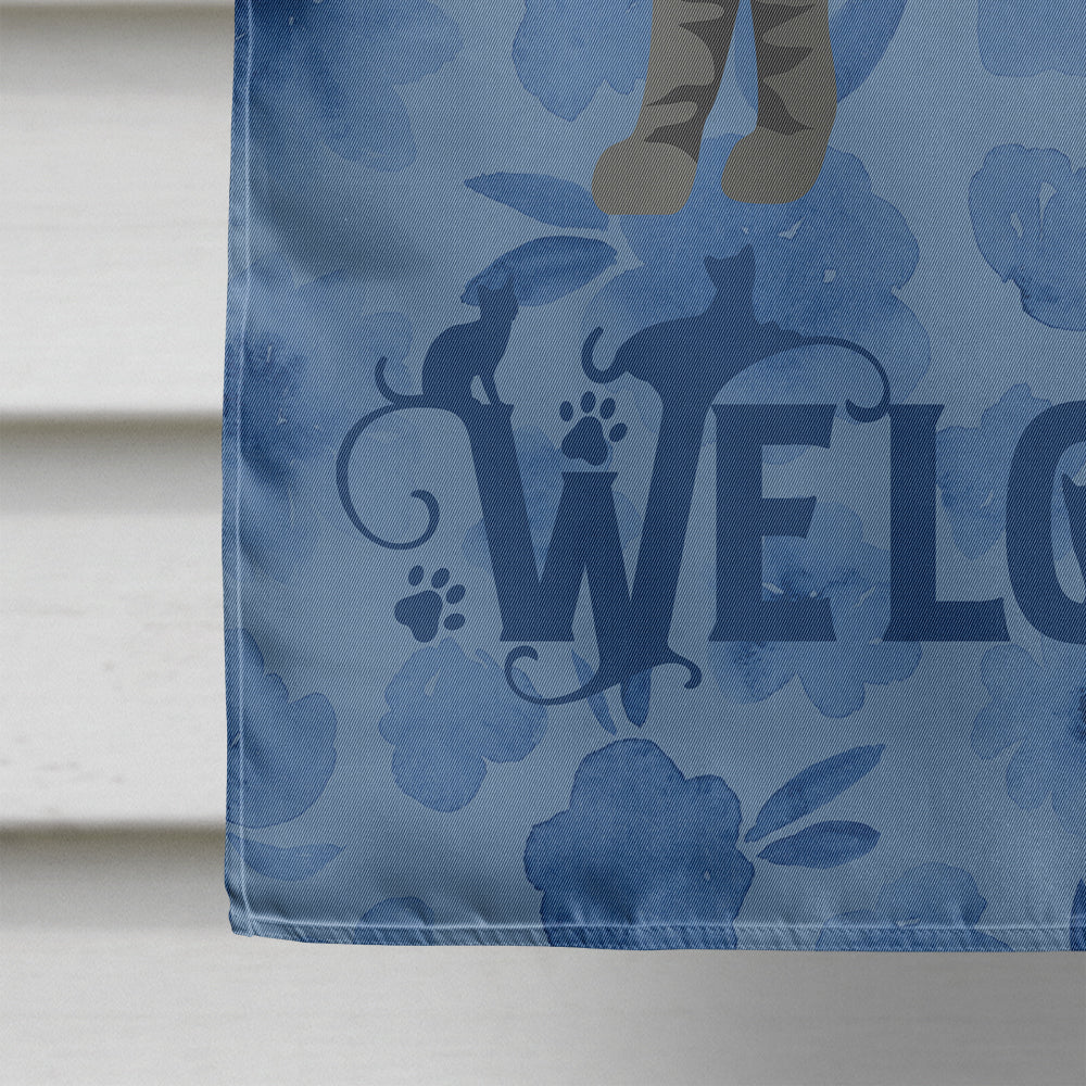 Tricolour Aegean Cat Welcome Flag Canvas House Size CK4814CHF