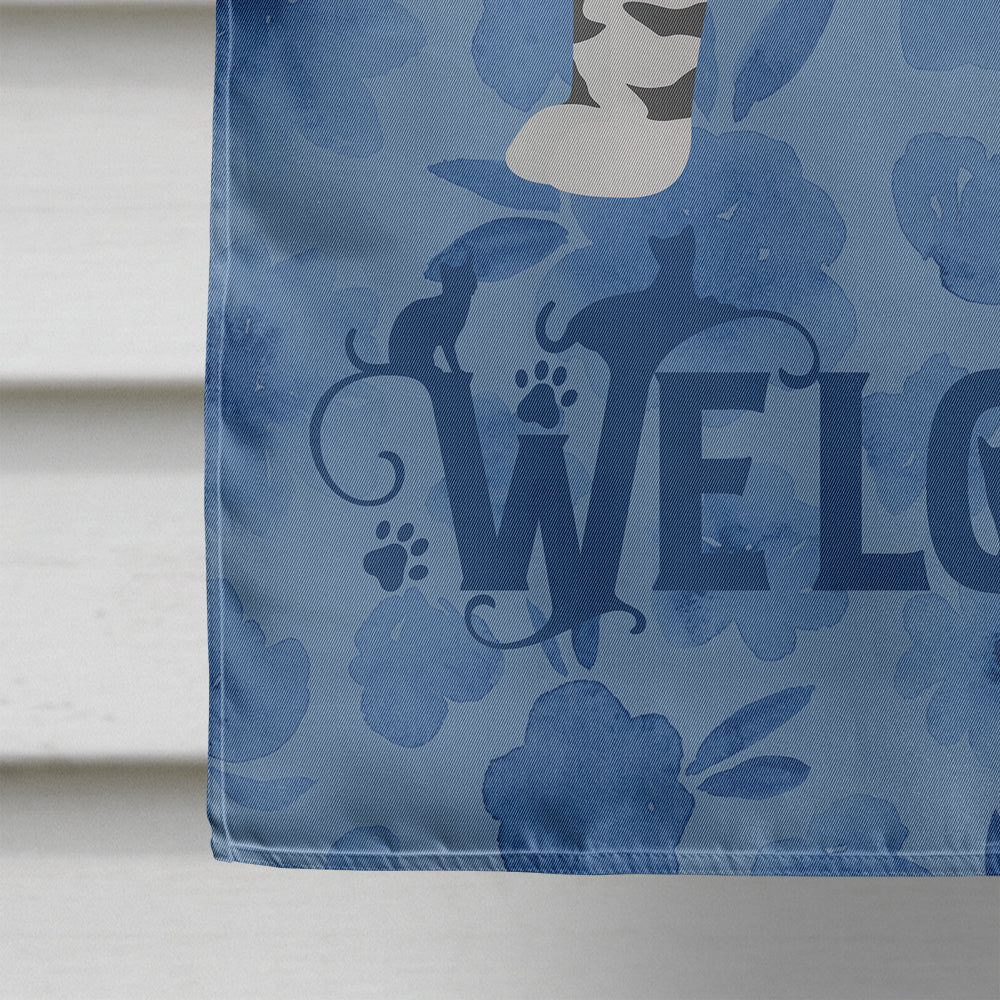 American Bobtail #1 Cat Welcome Flag Canvas House Size CK4816CHF  the-store.com.