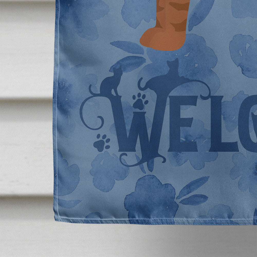 American Bobtail #2 Cat Welcome Flag Canvas House Size CK4817CHF