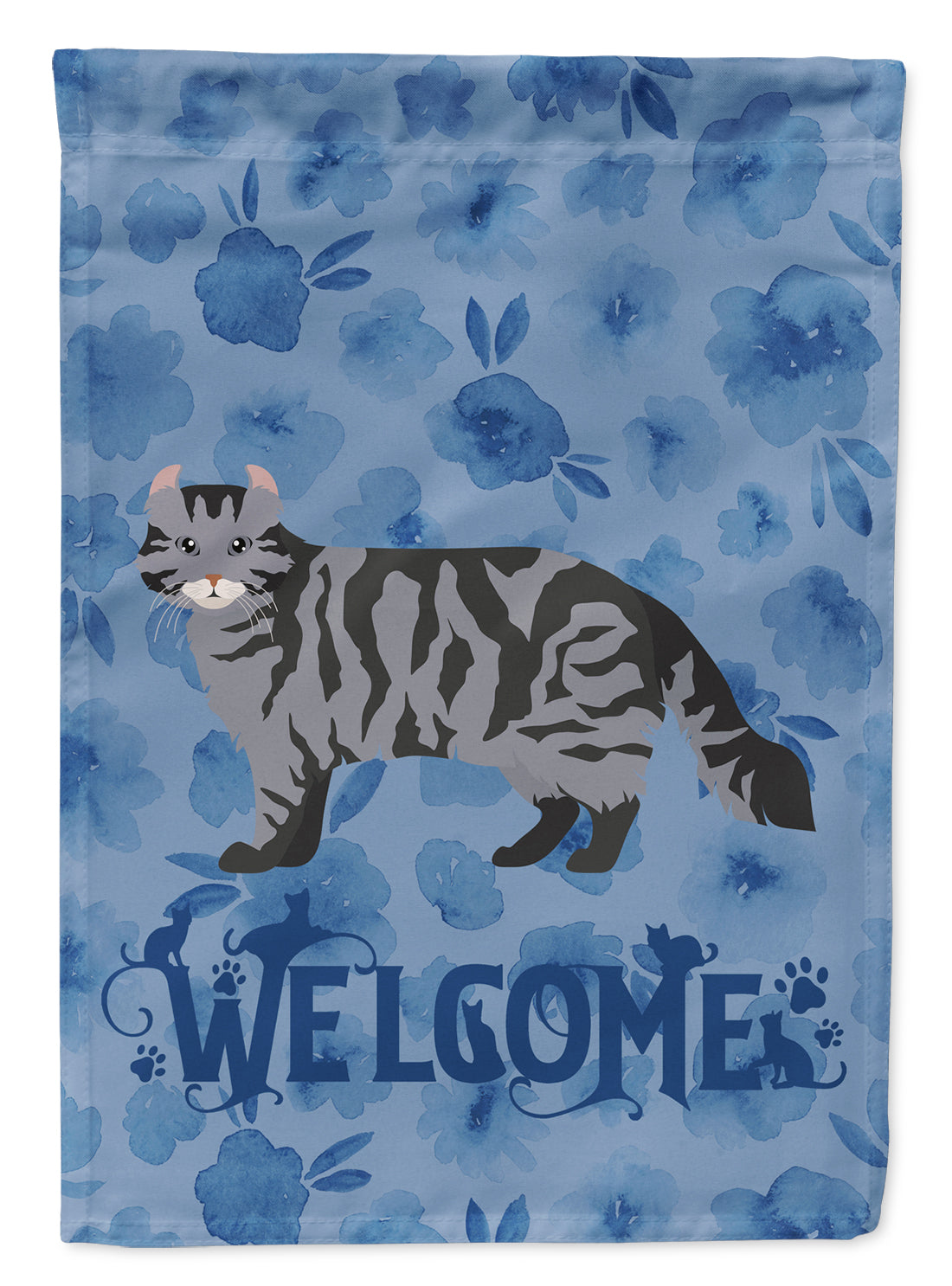 American Curl #1 Cat Welcome Flag Canvas House Size CK4818CHF