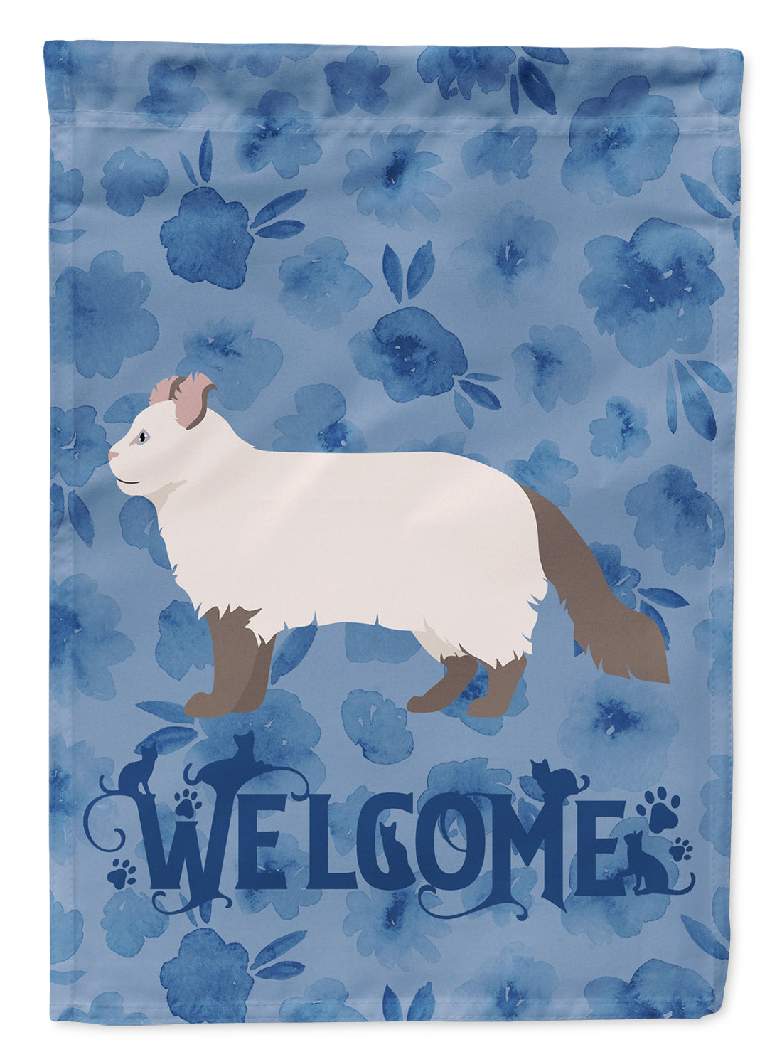 American Curl #2 Cat Welcome Flag Garden Size CK4819GF  the-store.com.