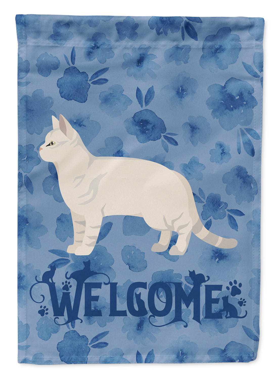 American Shorthair #2 Cat Welcome Flag Canvas House Size CK4821CHF