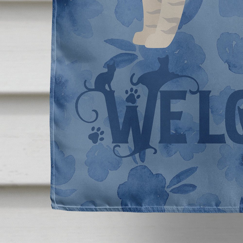 American Shorthair #2 Cat Welcome Flag Canvas House Size CK4821CHF  the-store.com.