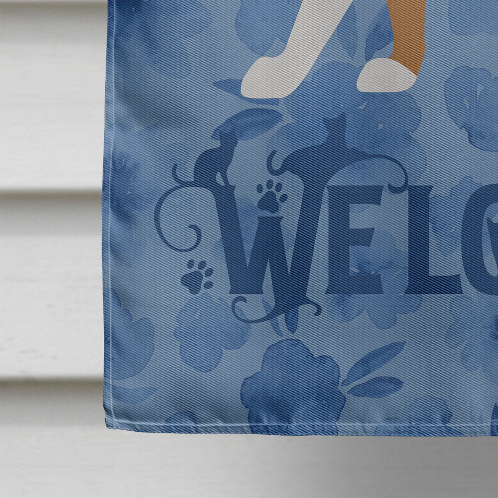 Brazilian Shorthair Cat Welcome Flag Canvas House Size CK4837CHF