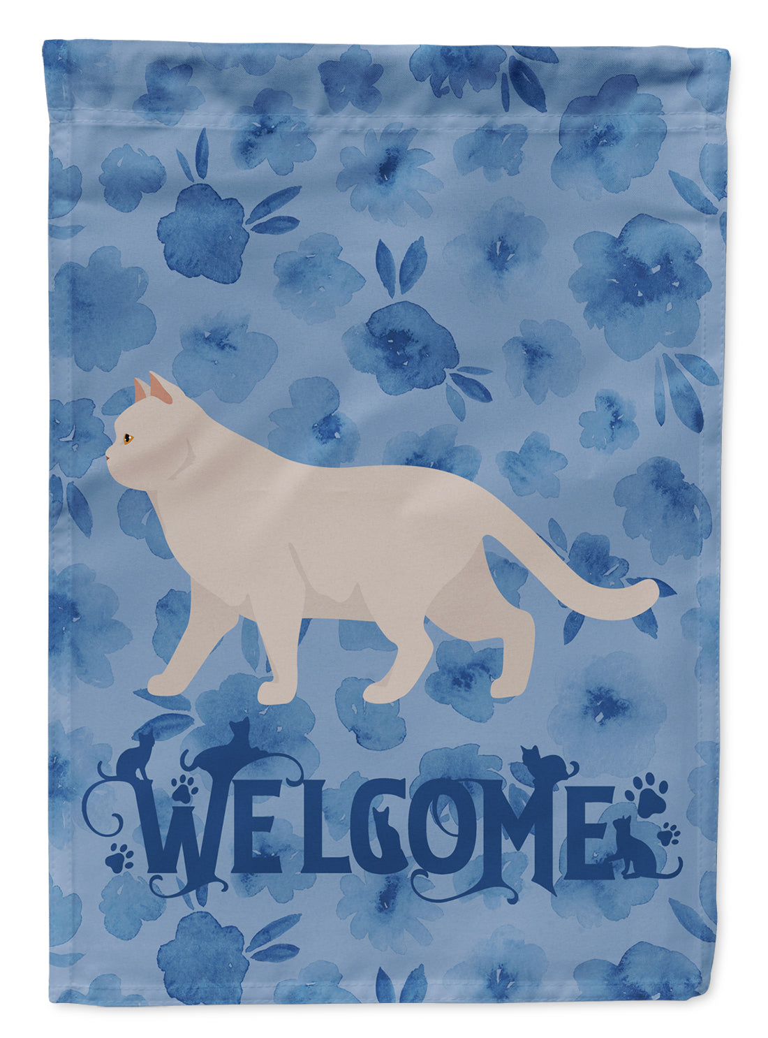 British Shorthair #2 Cat Welcome Flag Canvas House Size CK4841CHF