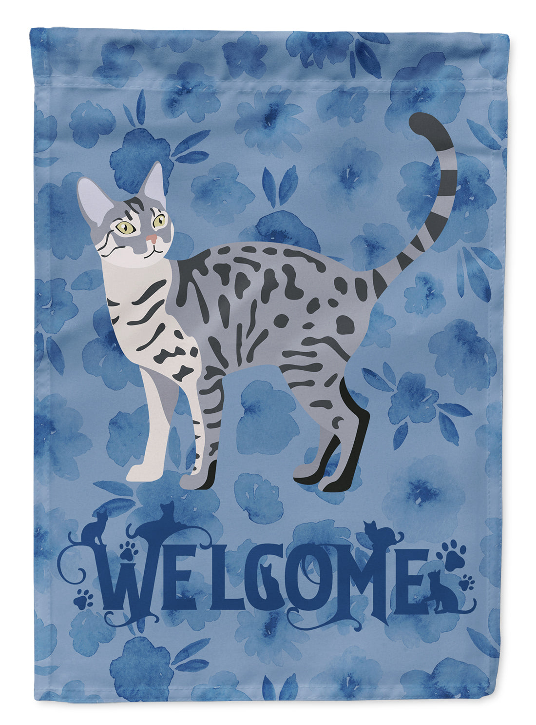 California Spangled #1 Cat Welcome Flag Canvas House Size CK4844CHF