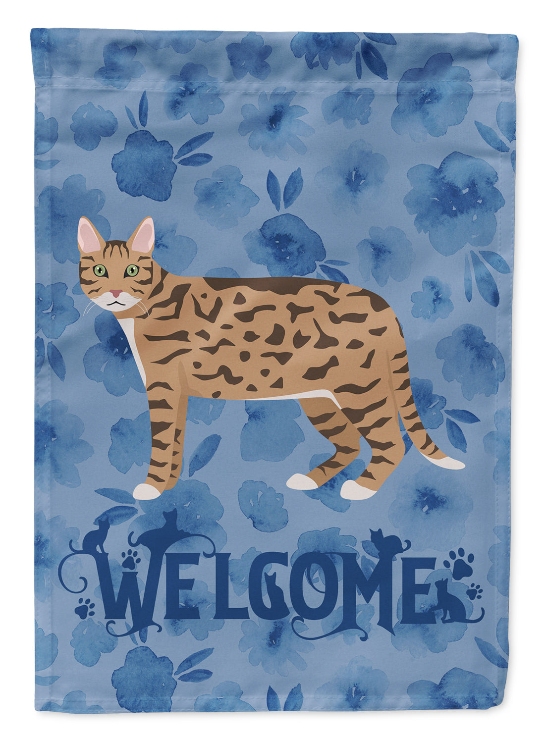 California Spangled #2 Cat Welcome Flag Canvas House Size CK4845CHF