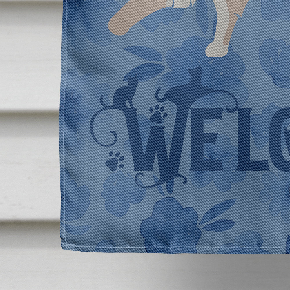 Chantilly Tiffany Cat Welcome Flag Canvas House Size CK4846CHF  the-store.com.
