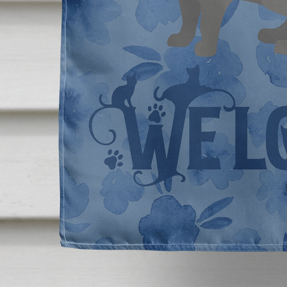 Chartreux #1 Cat Welcome Flag Canvas House Size CK4848CHF