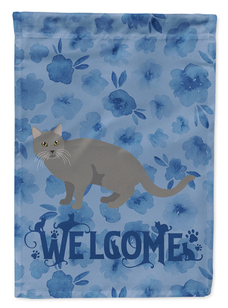Chartreux #1 Cat Welcome Flag Garden Size CK4848GF