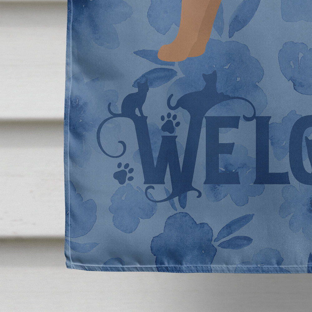 Chausie Cat Welcome Flag Canvas House Size CK4850CHF  the-store.com.
