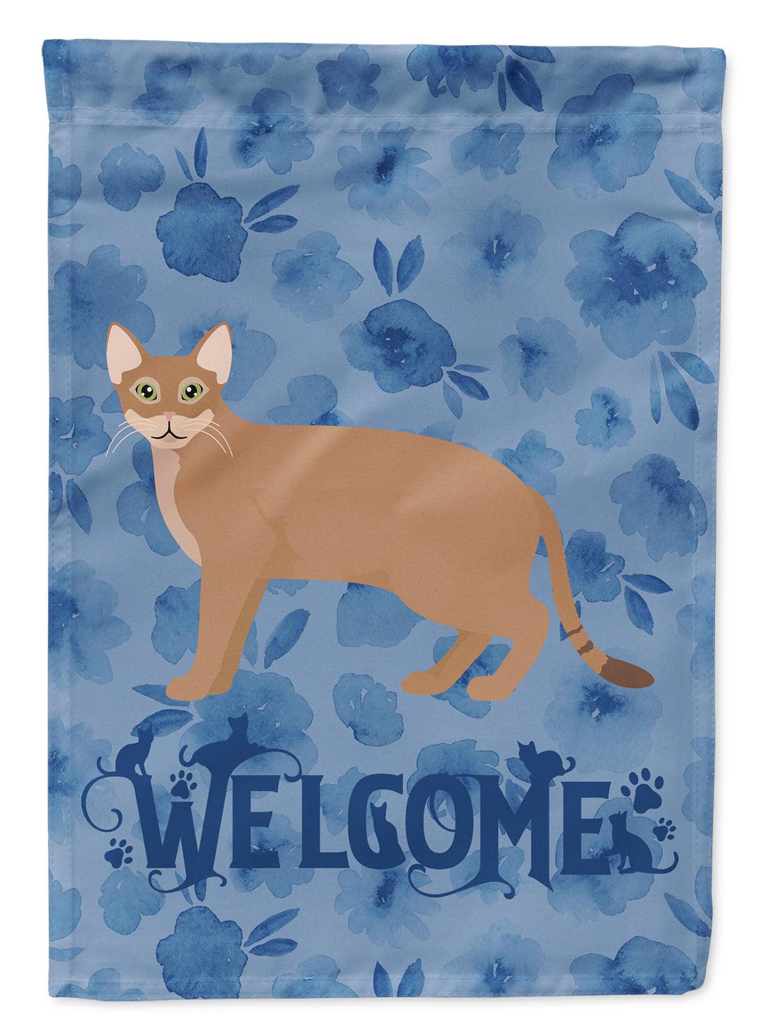 Chausie Cat Welcome Flag Garden Size CK4850GF  the-store.com.
