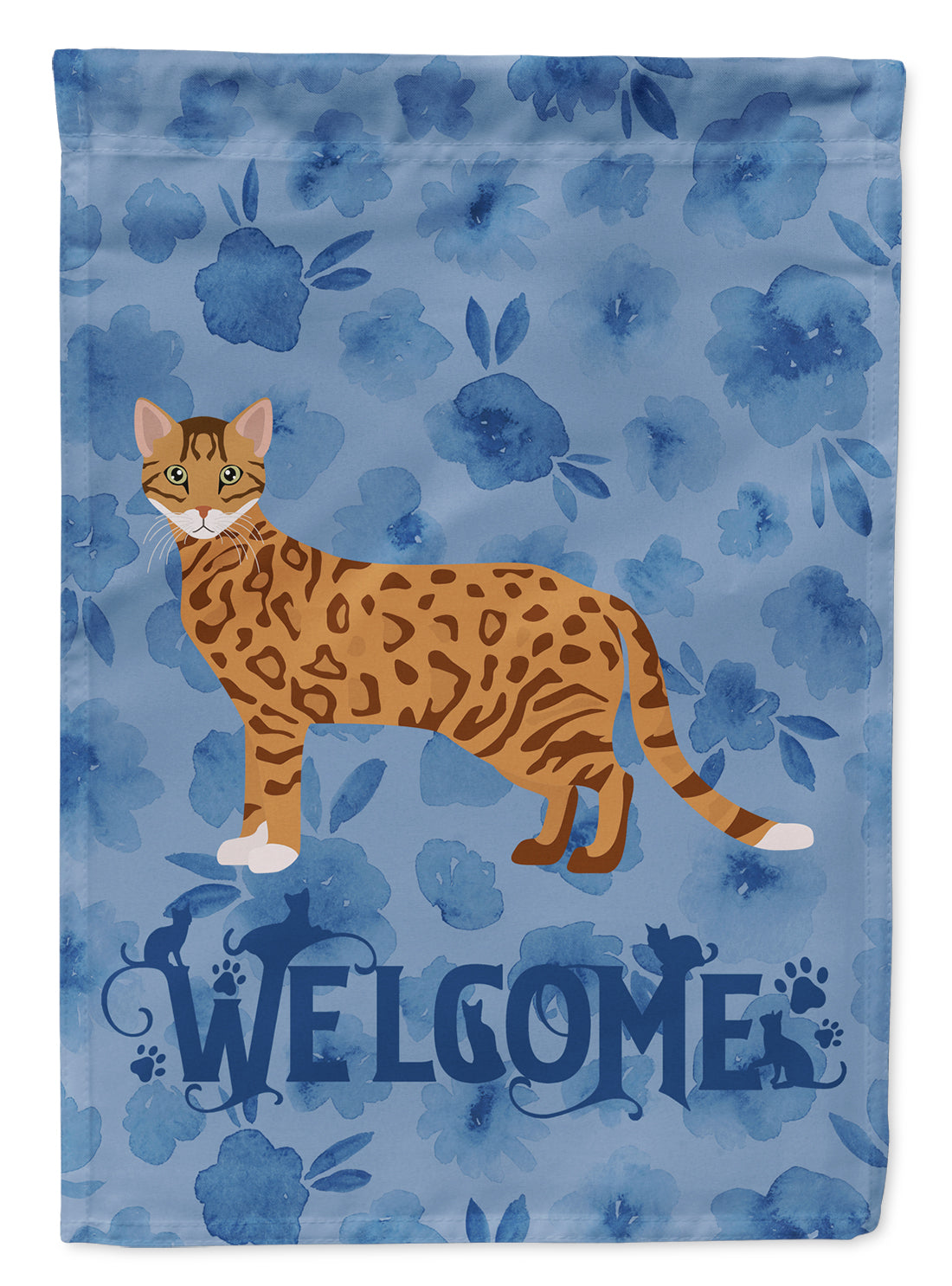 Cheetoh #1 Cat Welcome Flag Canvas House Size CK4852CHF  the-store.com.