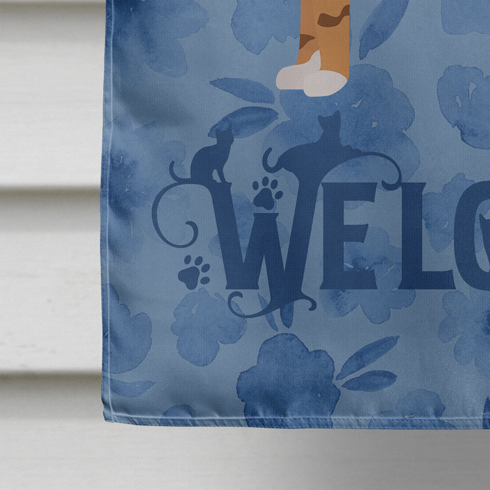 Cheetoh #3 Cat Welcome Flag Canvas House Size CK4854CHF