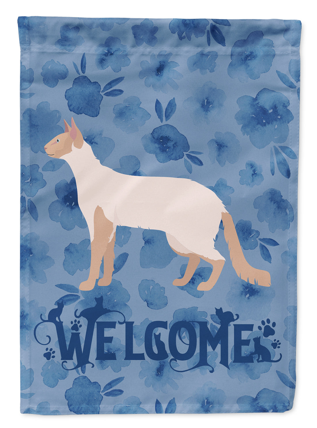 Colorpoint Longhair #2 Cat Welcome Flag Canvas House Size CK4857CHF  the-store.com.