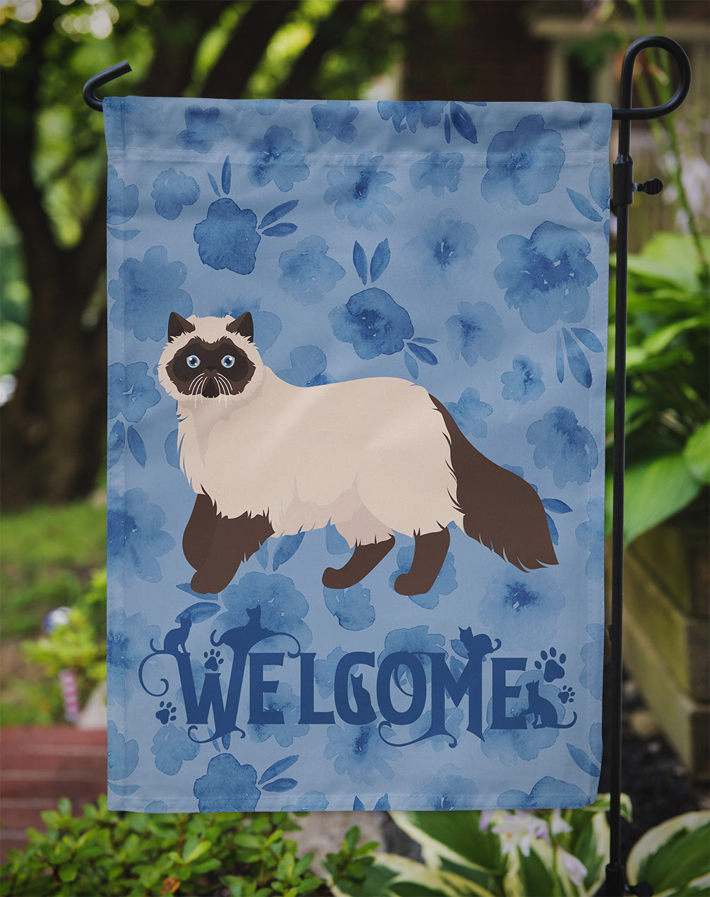 Colorpoint Persian Hymalayan Cat Welcome Flag Garden Size CK4859GF