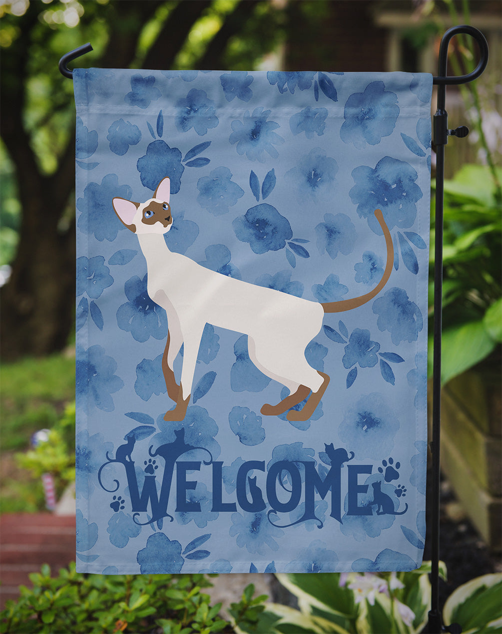 Colorpoint Shorthair Cat Welcome Flag Garden Size CK4860GF