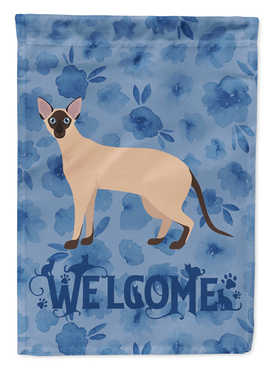 Colorpoint Shorthair #2 Cat Welcome Flag Canvas House Size CK4861CHF