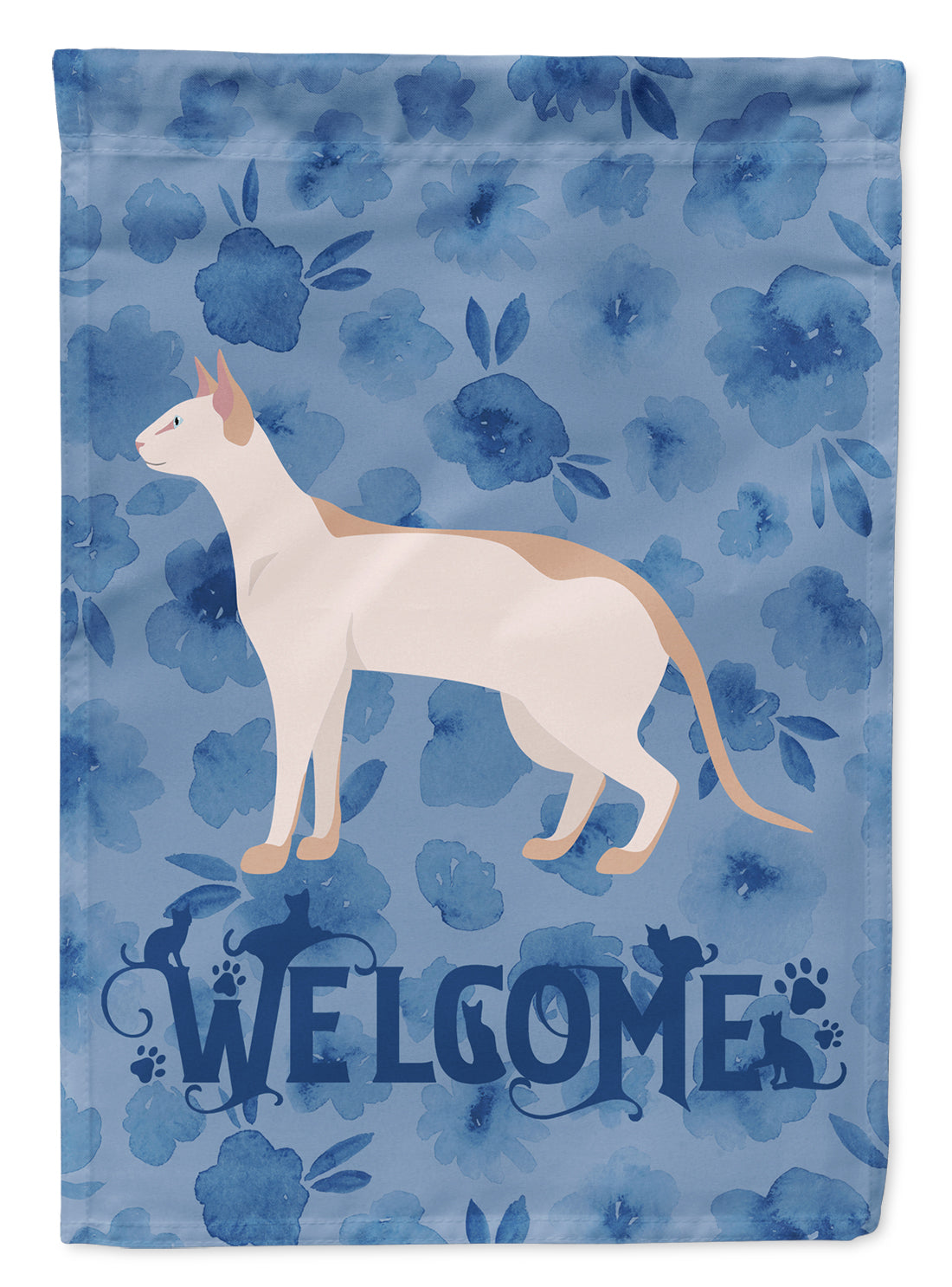 Colorpoint Shorthair #3 Cat Welcome Flag Canvas House Size CK4862CHF  the-store.com.