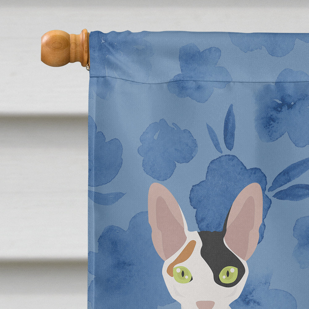 Cornish Rex Cat Welcome Flag Canvas House Size CK4864CHF  the-store.com.