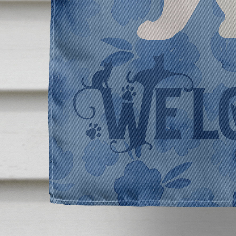 Cymric Cat Welcome Flag Canvas House Size CK4865CHF