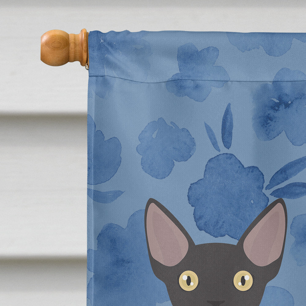Devon Rex Cat Welcome Flag Canvas House Size CK4867CHF  the-store.com.