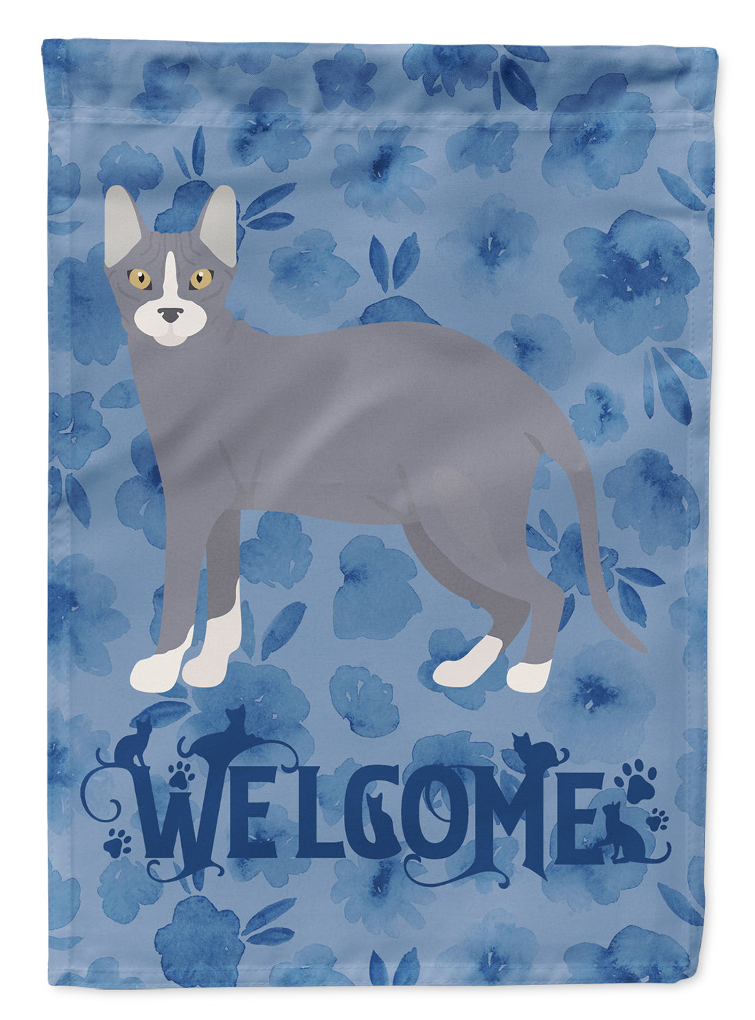 Don Sphynx #2 Cat Welcome Flag Canvas House Size CK4871CHF  the-store.com.