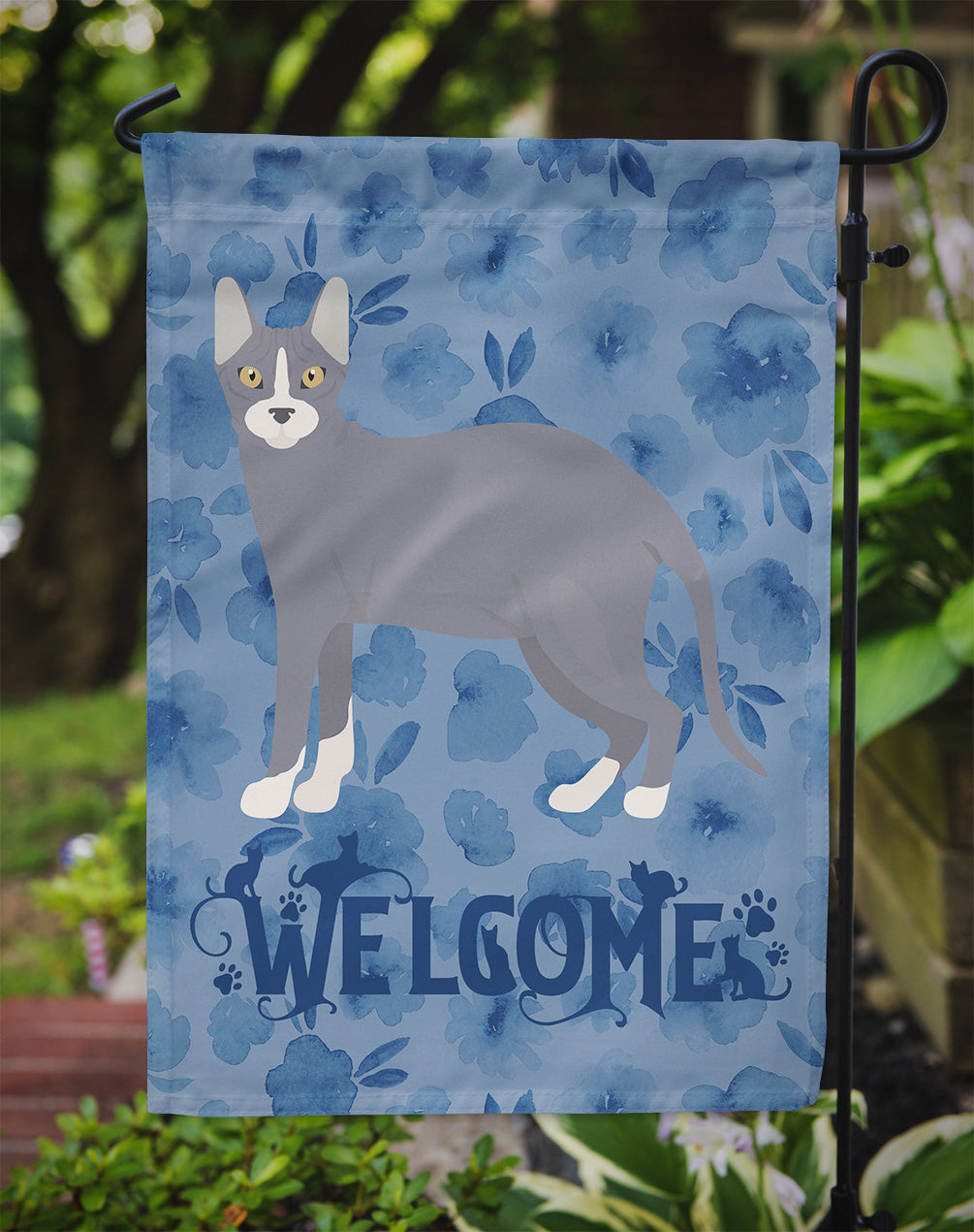 Don Sphynx #2 Cat Welcome Flag Garden Size CK4871GF  the-store.com.