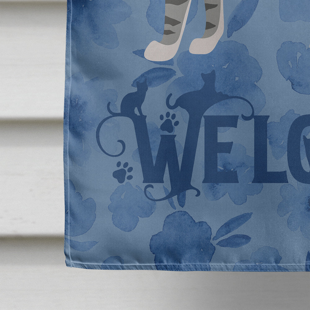 Dragon Li #1 Cat Welcome Flag Canvas House Size CK4873CHF  the-store.com.