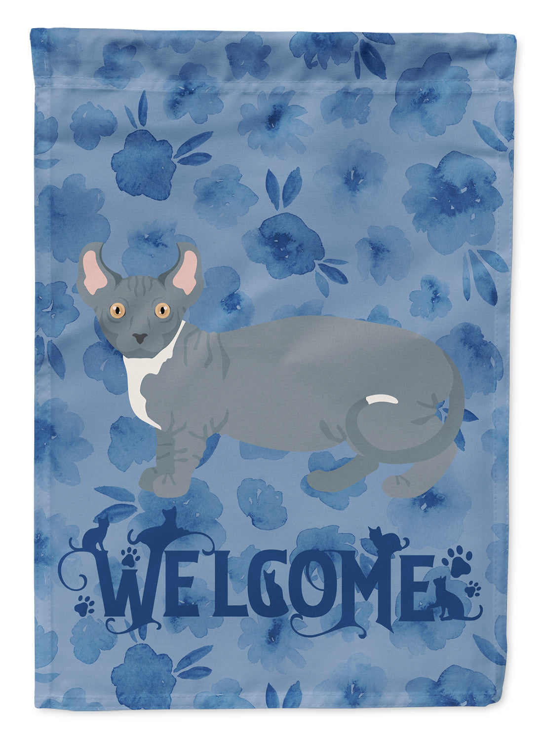 Dwelf #2 Cat Welcome Flag Canvas House Size CK4877CHF