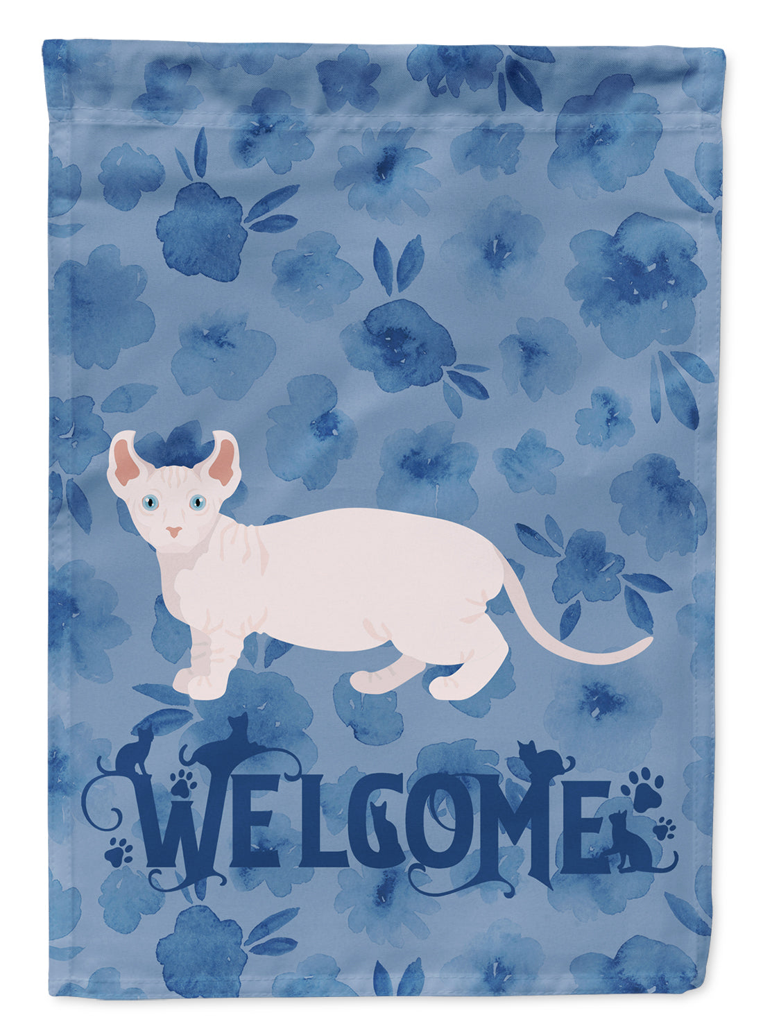 Dwelf #3 Cat Welcome Flag Canvas House Size CK4878CHF  the-store.com.