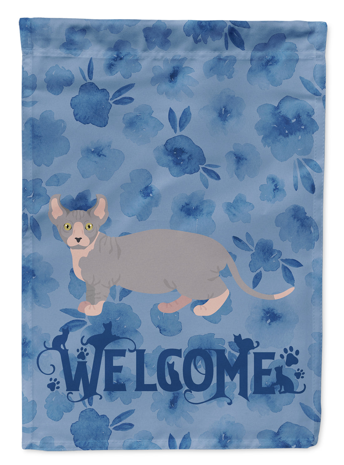 Dwelf #4 Cat Welcome Flag Canvas House Size CK4879CHF  the-store.com.