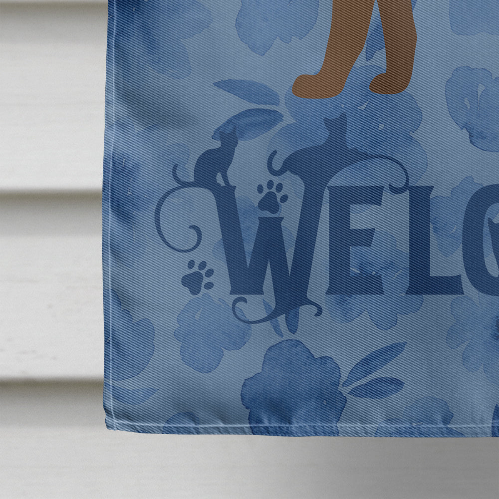 Havana Brown Cat Welcome Flag Canvas House Size CK4895CHF  the-store.com.