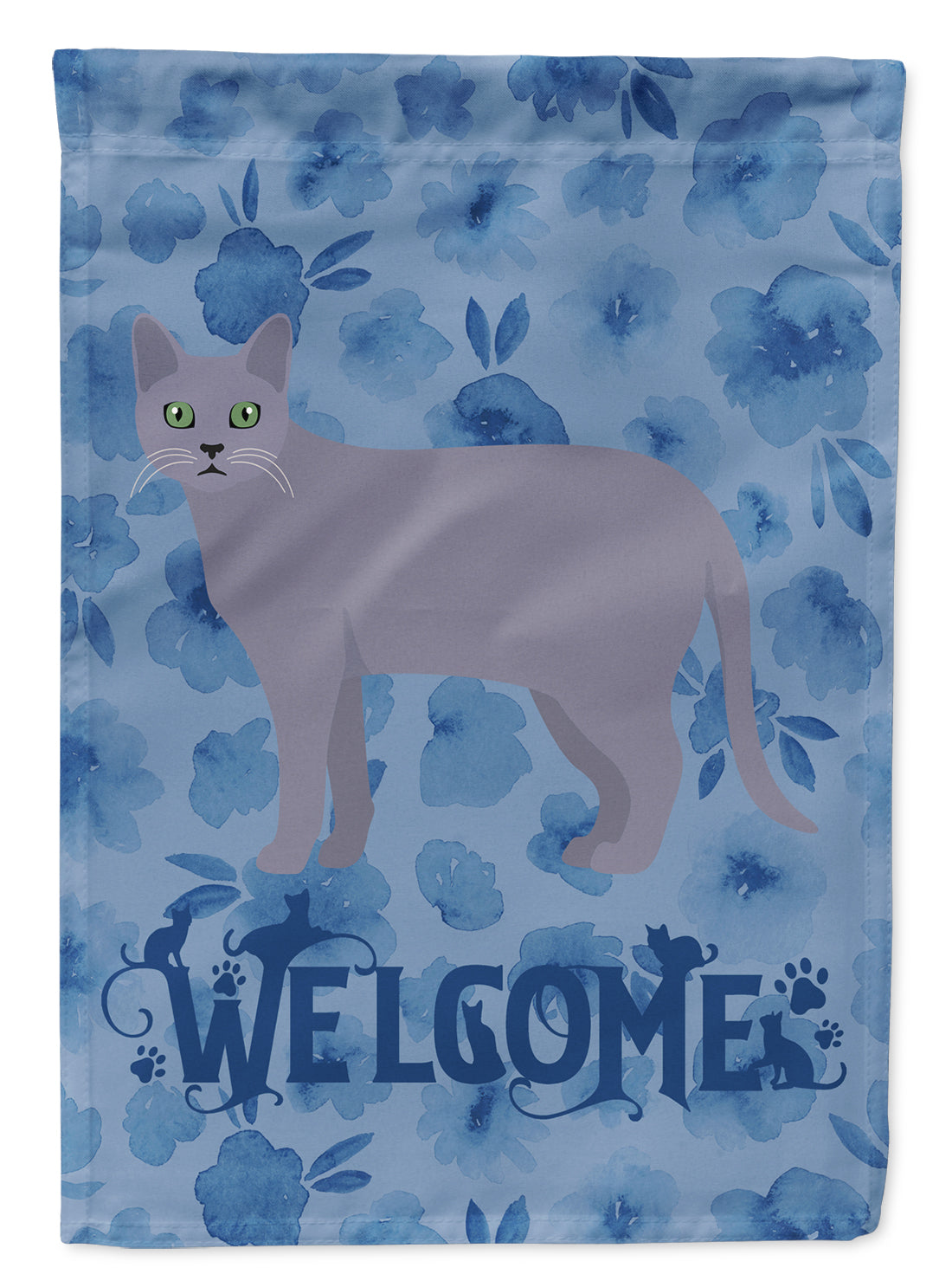 Korat #1 Cat Welcome Flag Canvas House Size CK4902CHF