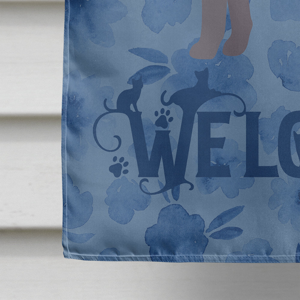 Korat #2 Cat Welcome Flag Canvas House Size CK4903CHF