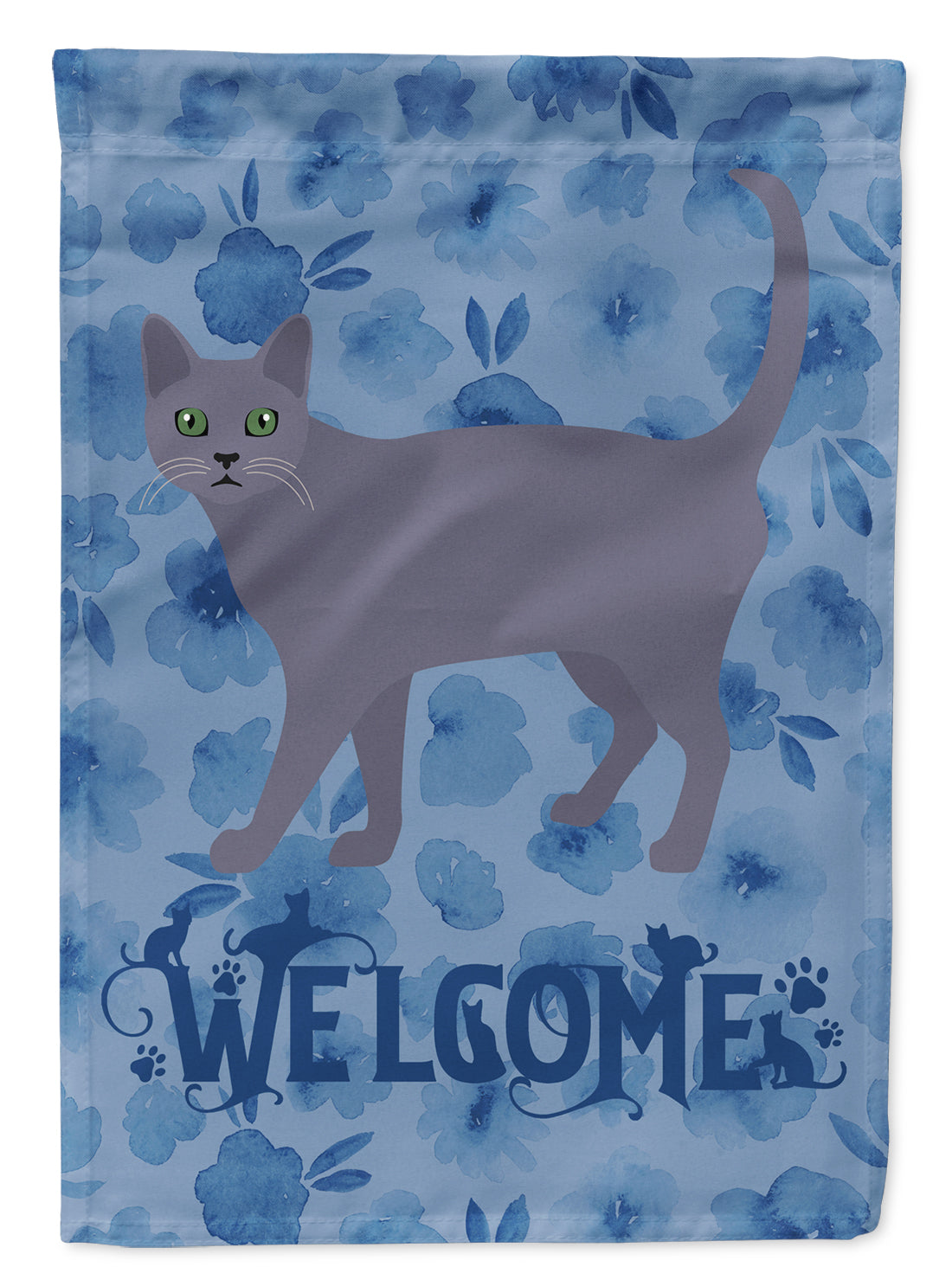 Korat #3 Cat Welcome Flag Canvas House Size CK4904CHF