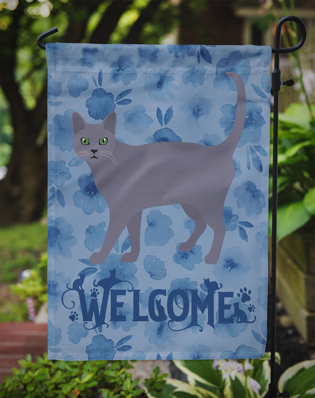 Korat #3 Cat Welcome Flag Garden Size CK4904GF