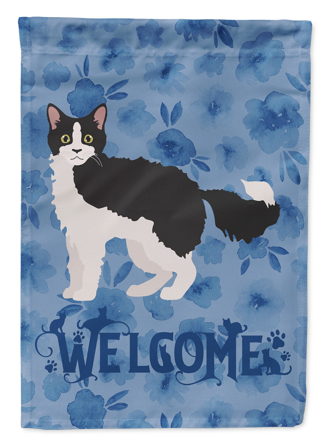 La Perm #1 Cat Welcome Flag Canvas House Size CK4908CHF