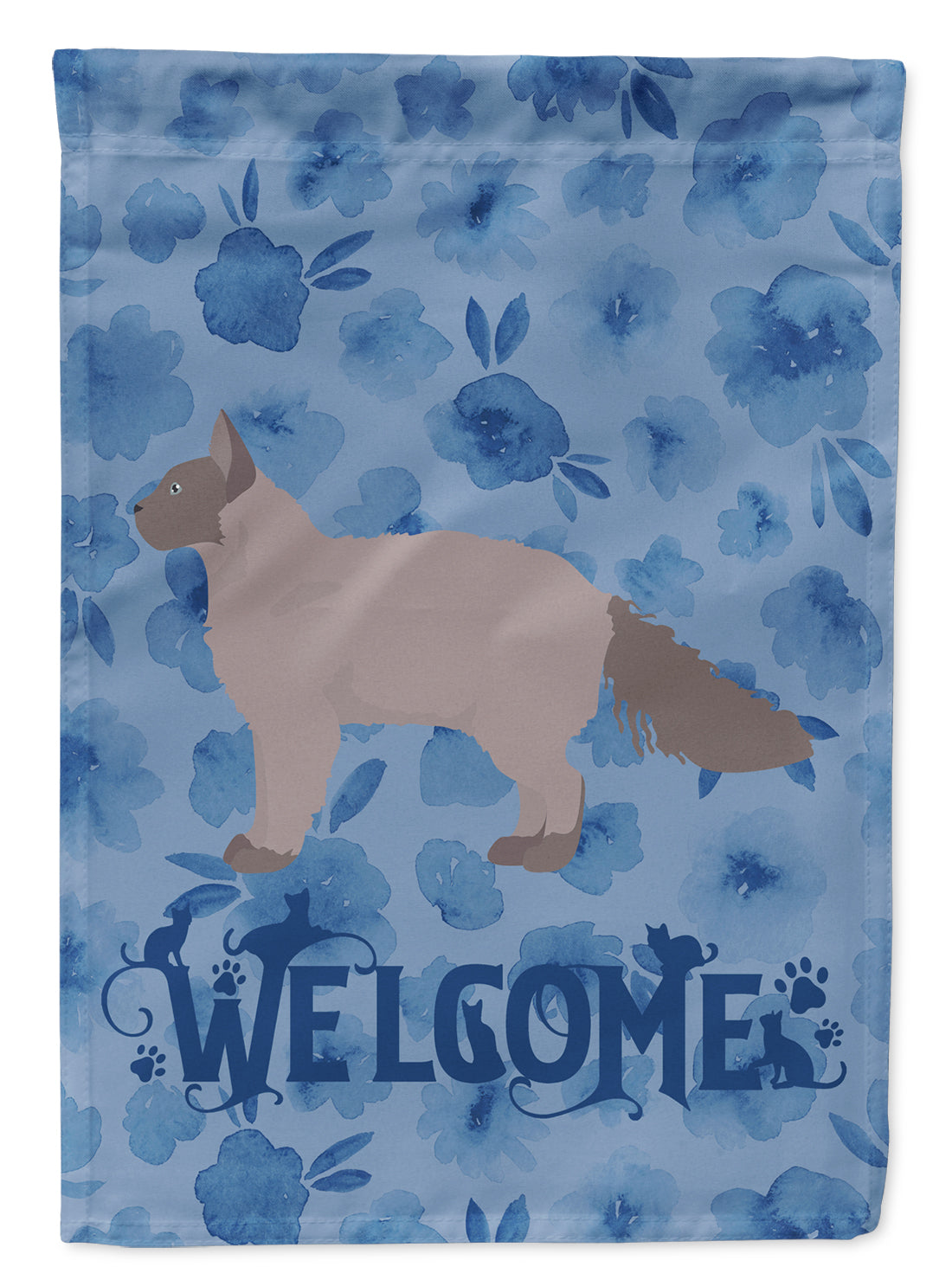 La Perm #3 Cat Welcome Flag Canvas House Size CK4910CHF